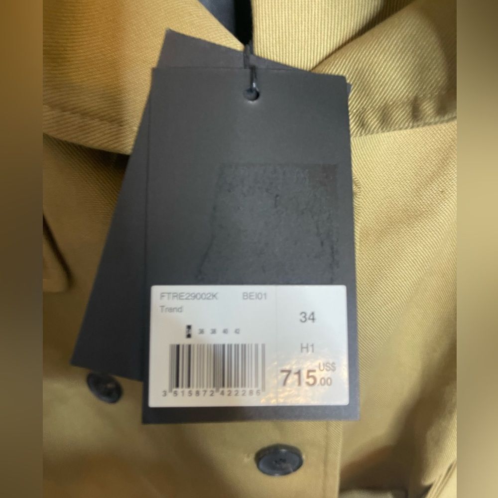 $715 The Kooples Double Breasted Trench coat NWT - Picture 9 of 9